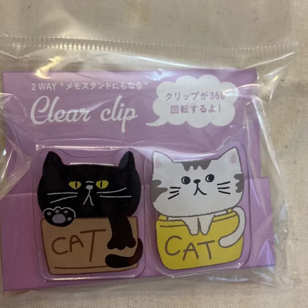 Bundle mask tape washi tape clips and tote bag all NEW Japan items Cat 🐈